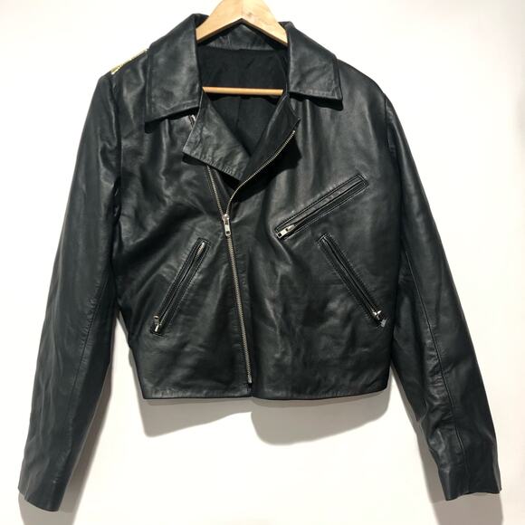 Free People x Pierre Rioufol Sun Shining Leather Jacket Moto Black Size L NWOT - Picture 5 of 16